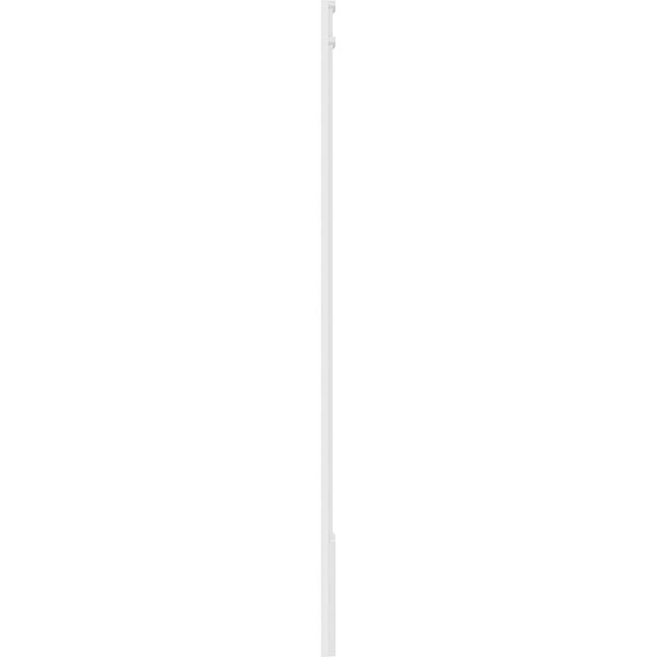10x22W x 90x22H x 2x22P Two Equal Flat Panel PVC Pilaster with Decorative Capital & Base (Pair) Y244