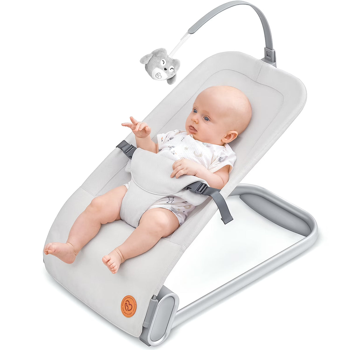 Beige Portable Baby Bouncer Seat S844