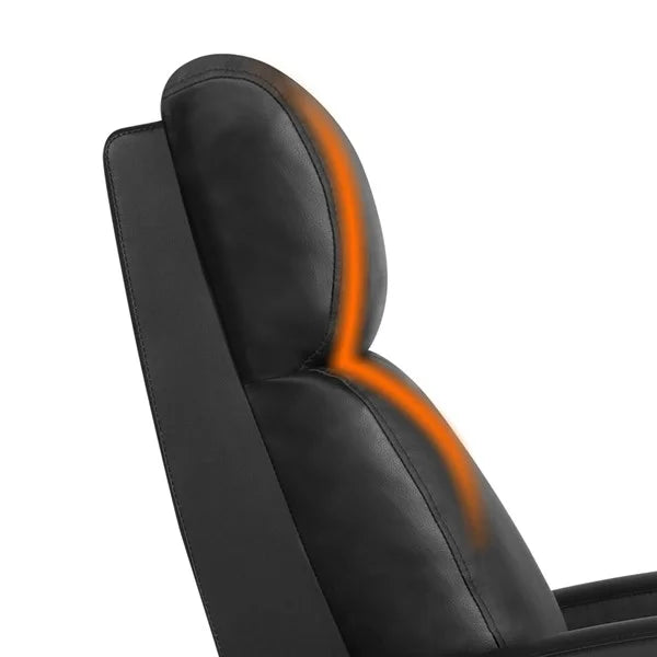 2pcs Black PU Leather Recliner Chair G371301