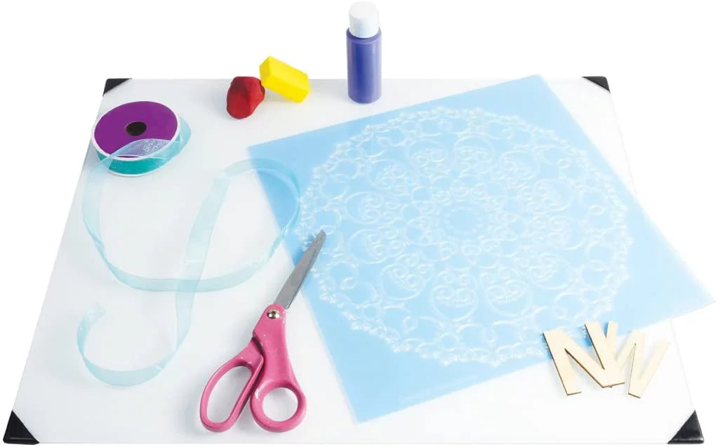 White Glass Table Top Palette 16" x 20" R9266