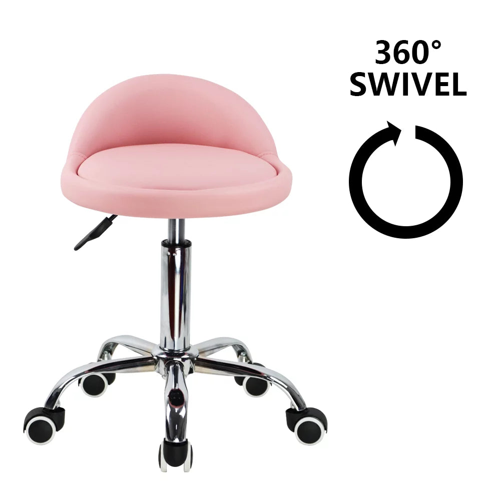 Pink PU Leather Adjustable Drafting Stool Q253024