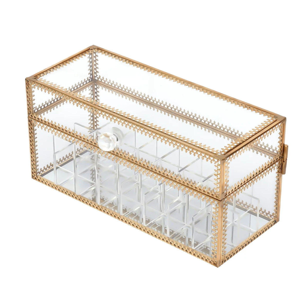 Clear 24-Grid Lipstick Storage Case D656
