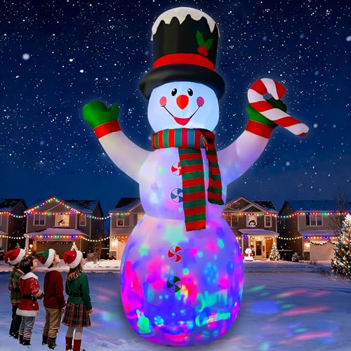 10 Ft Inflatable Christmas Snowman with Candy Decoration X542
