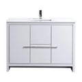 48 in. Double Sink Bathroom Vanity with White Quartz Counter Top V996037