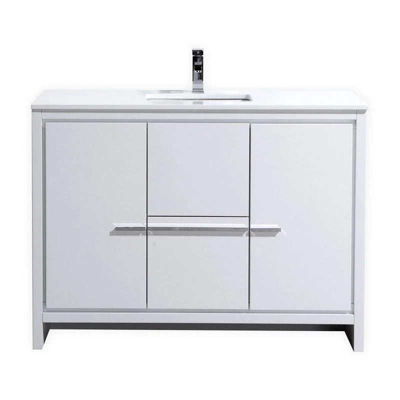 48 in. Double Sink Bathroom Vanity with White Quartz Counter Top V996037