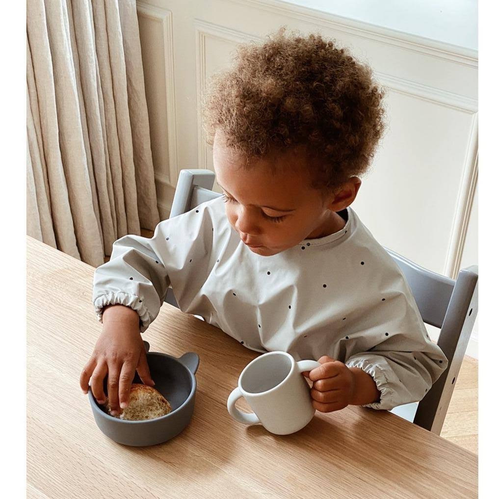 2-Pack Merle Cape Bibs Classic Dot One Size Grey E458
