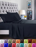 Black 4 Piece King Bed Sheets U580570