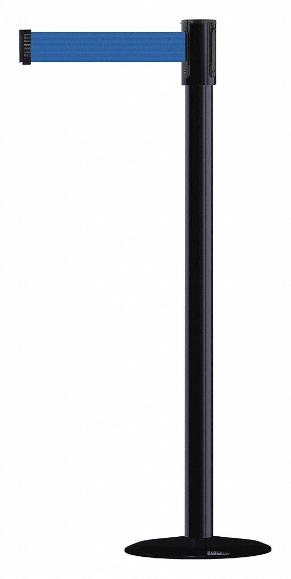 Blue Barrier Post with Belt, 7-1/2 ft. L G3558