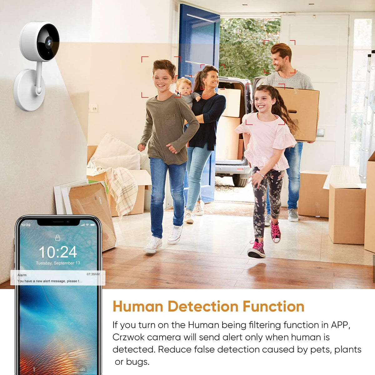 2 Pack 1080P Indoor Security Camera with Night Vision and 2-Way Audio U122818