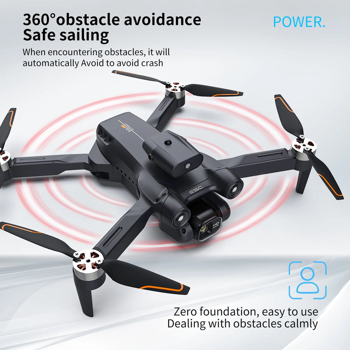 4K Camera Drone with Brushless Motor and Carrying Case A22029