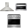 36 Gas Range, Range Hood and Microwave F46535