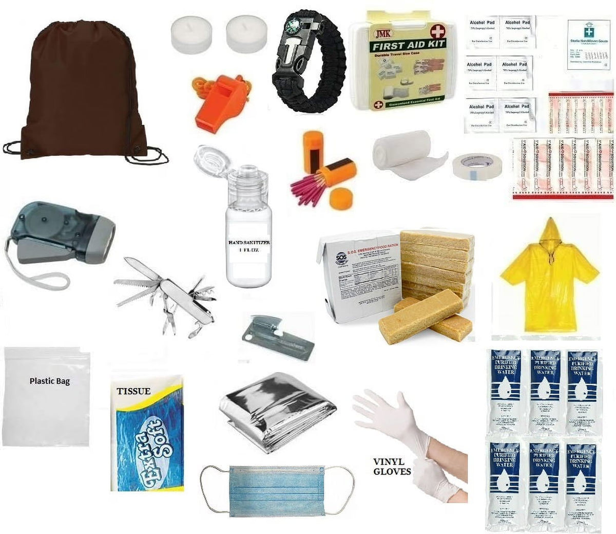 3 Day Emergency Backpack Survival Kit Food Water Blanket X674