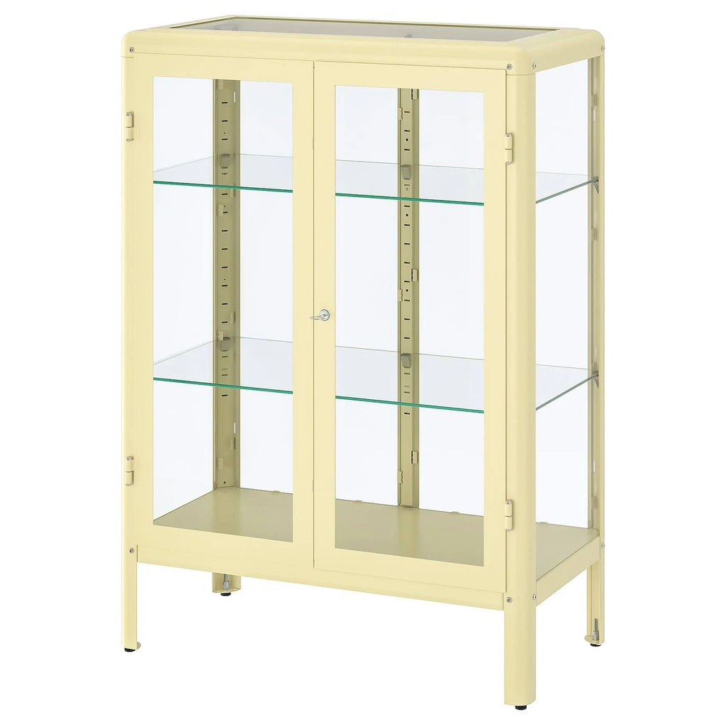 Glass-Door Cabinet Light Yellow I3166