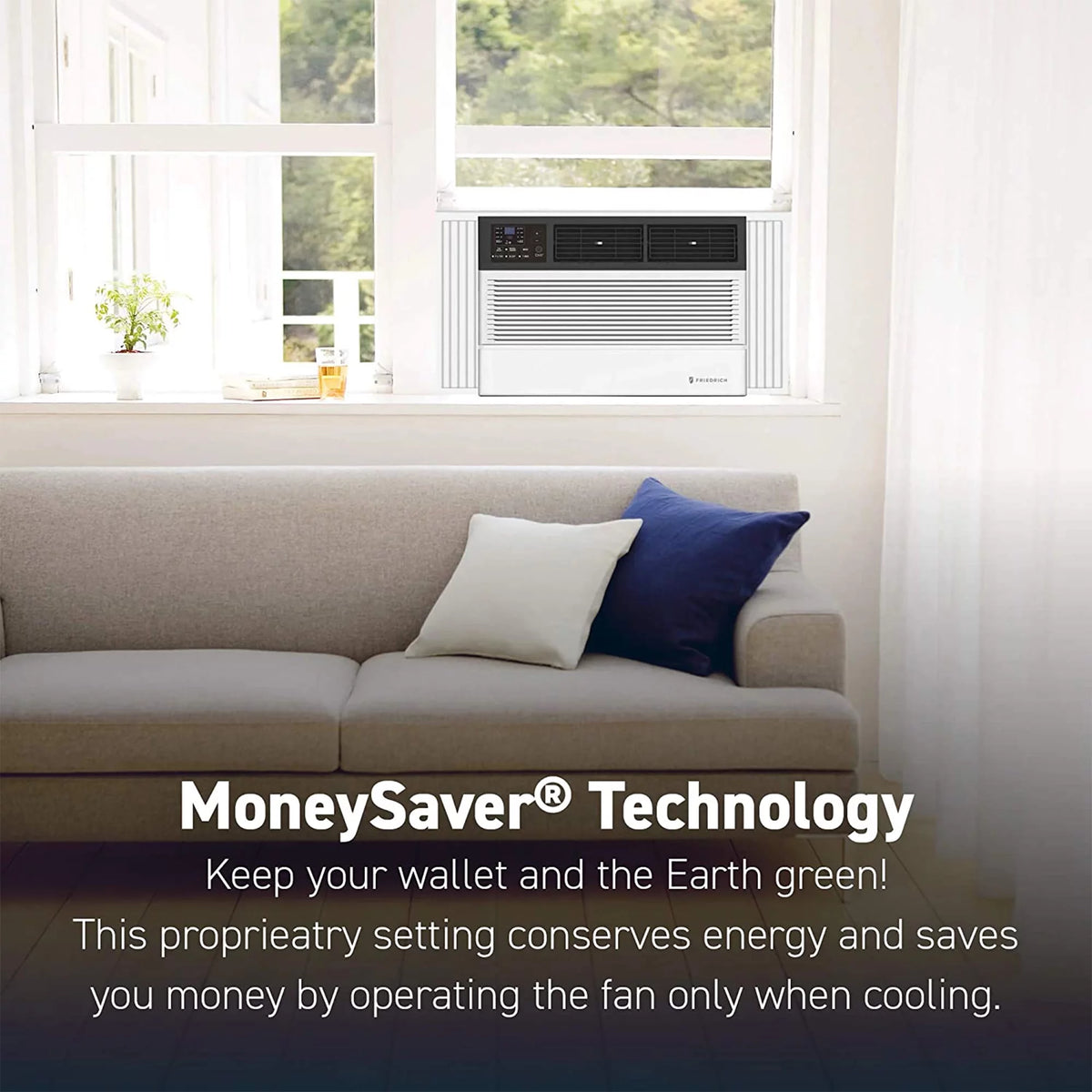 Wi-Fi Controlled White Window Air Conditioner D5448