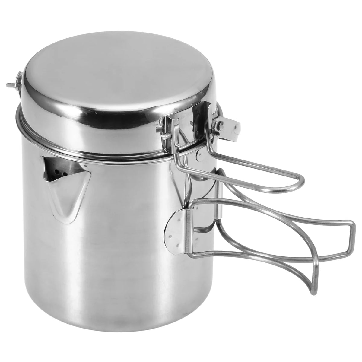 Stainless Steel 1L Cooking Kettle with Foldable Handle Y10594