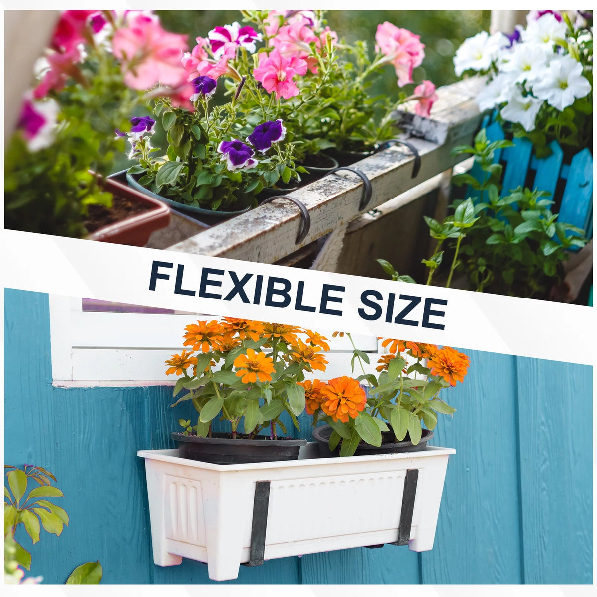 Adjustable Window Planter Box Brackets 4 PCS D151