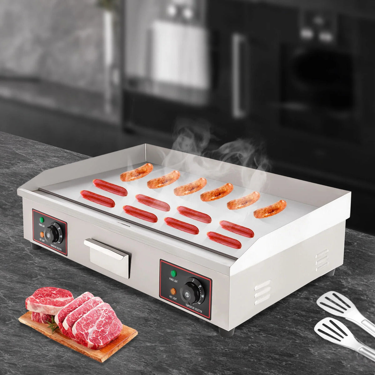 3000W 30" Commercial Electric Griddle Flat Top Grill S1865