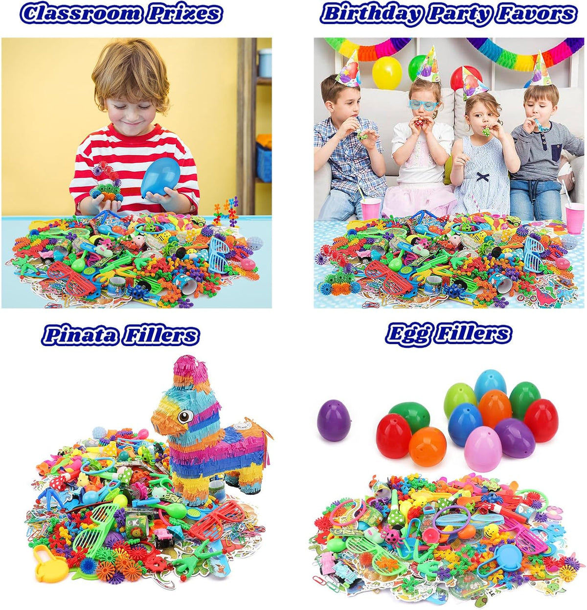 1000PCS Carnival Prizes Prize Box Toys Pinata Fillers Goodie Bag Toys Bulk O38492