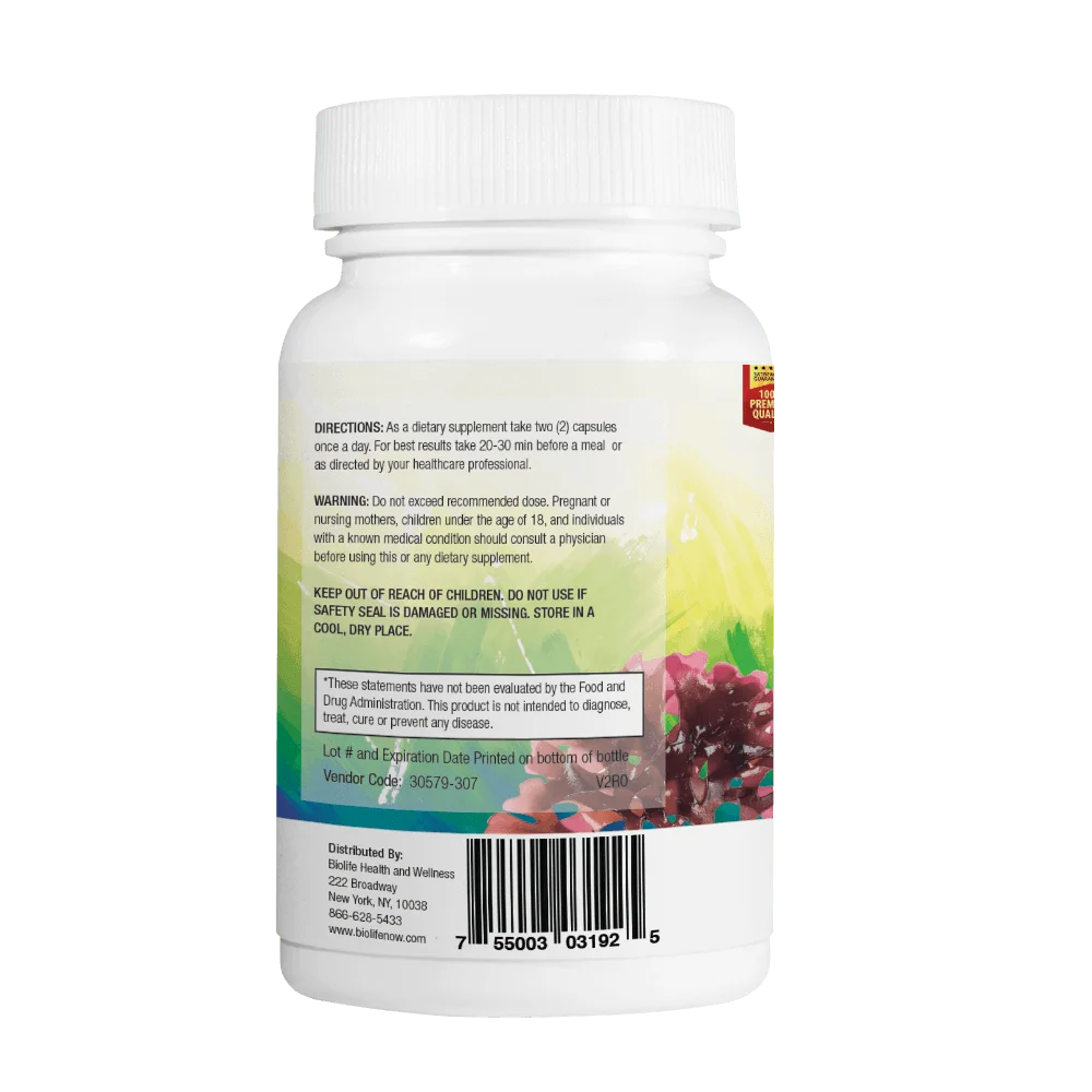 Sea Moss with Irish Moss, Bladderwrack, Burdock and Black Pepper (60 Capsules) D1938