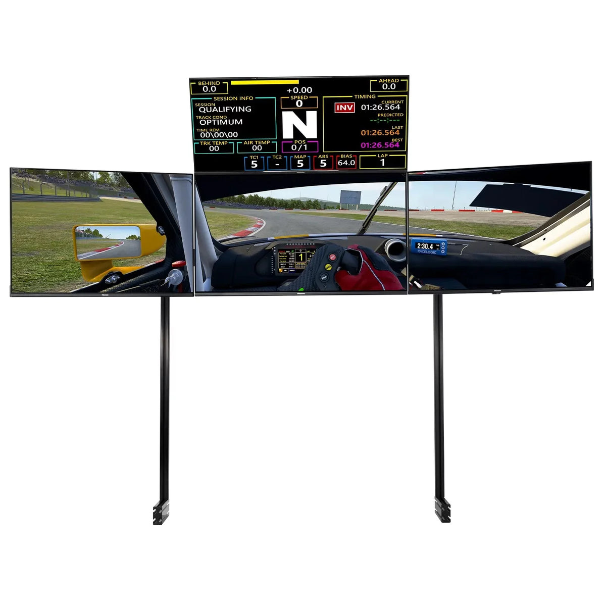 Black Quad Monitor Stand L153579