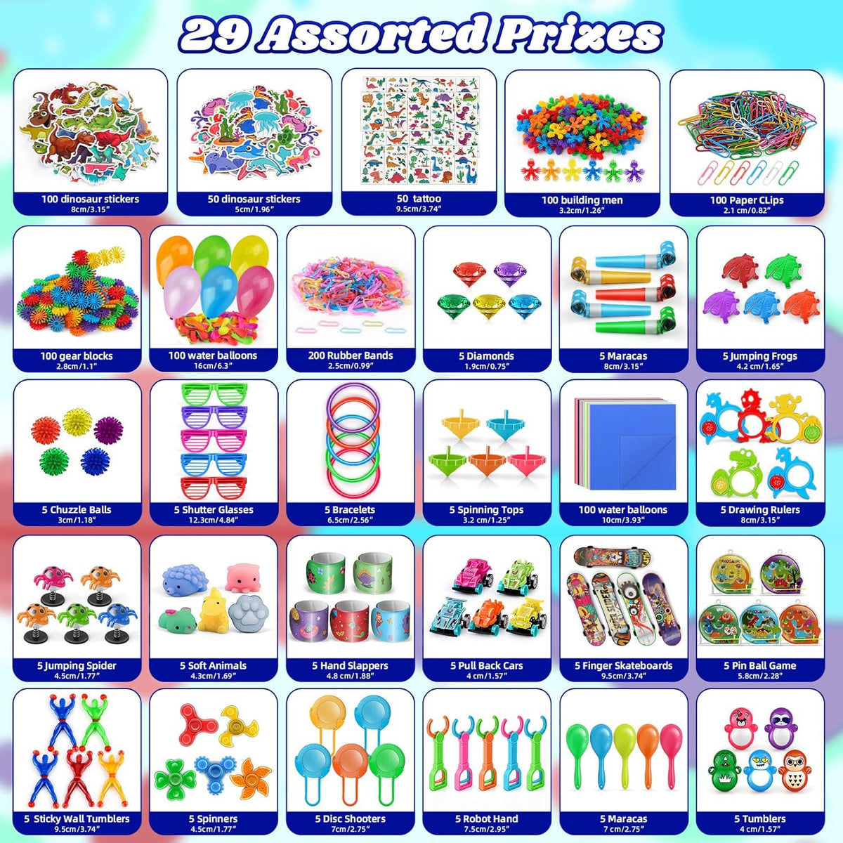 1000PCS Carnival Prizes Prize Box Toys Pinata Fillers Goodie Bag Toys Bulk O38492