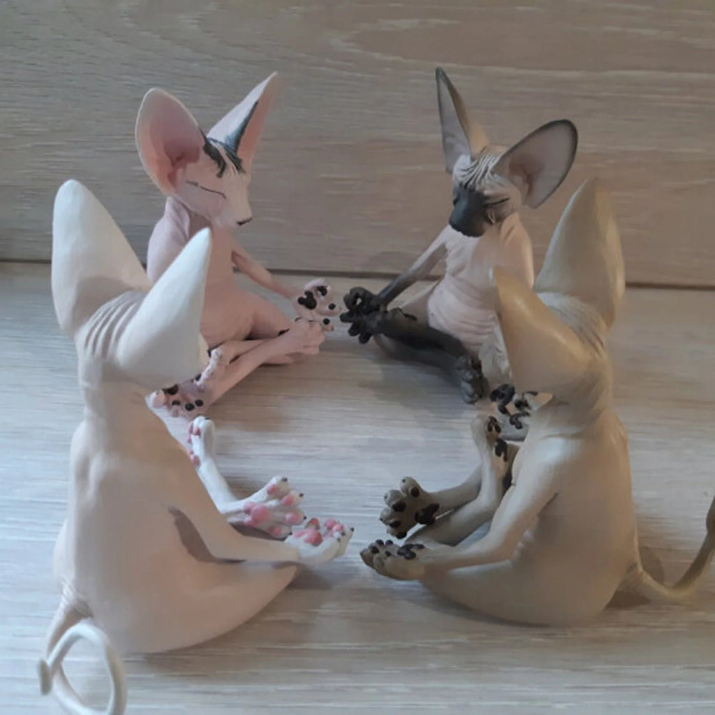 Sphynx Cat Meditate Collectible Figurines Miniature Handmade H844284