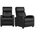 2pcs Black PU Leather Recliner Chair G371301