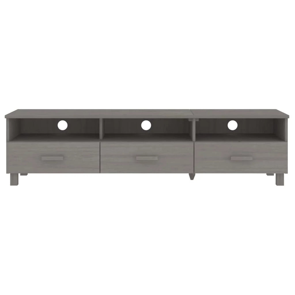 Light Gray Solid Wood Pine TV Stand J724