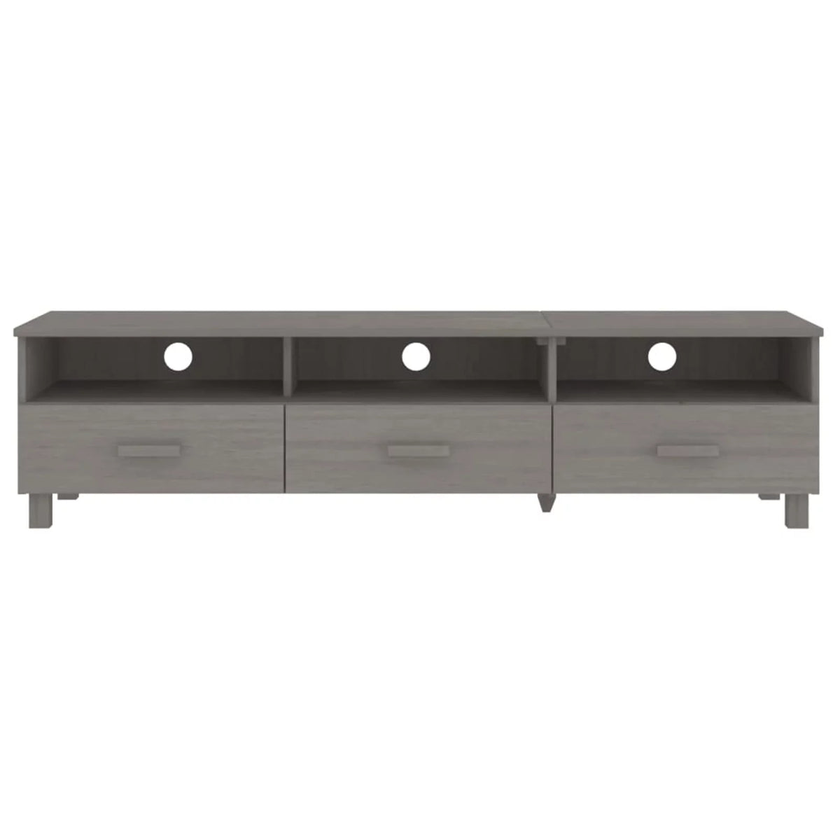 Light Gray Solid Wood Pine TV Stand J724