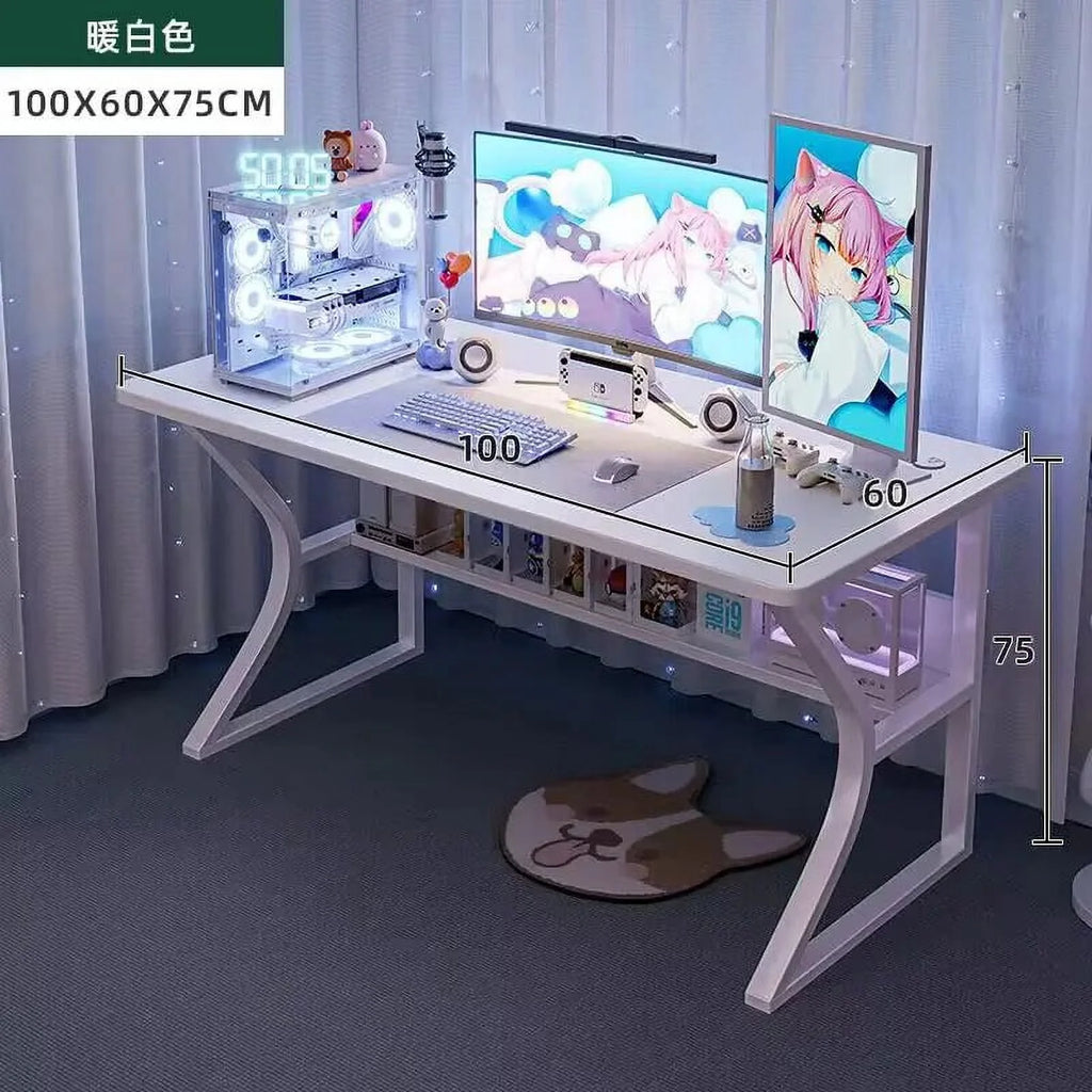 White Computer Desk and Chair Set I50811