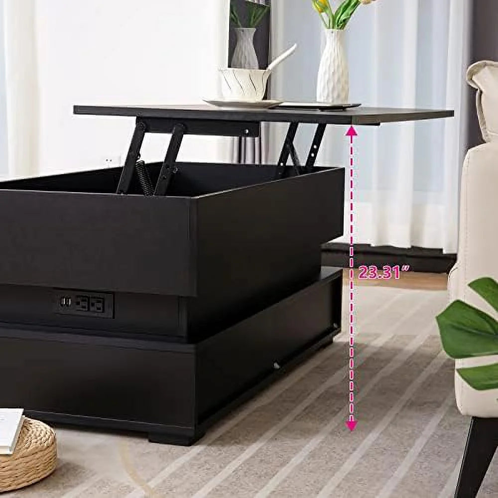 Lift Top Coffee Table with Charging Station L195189
