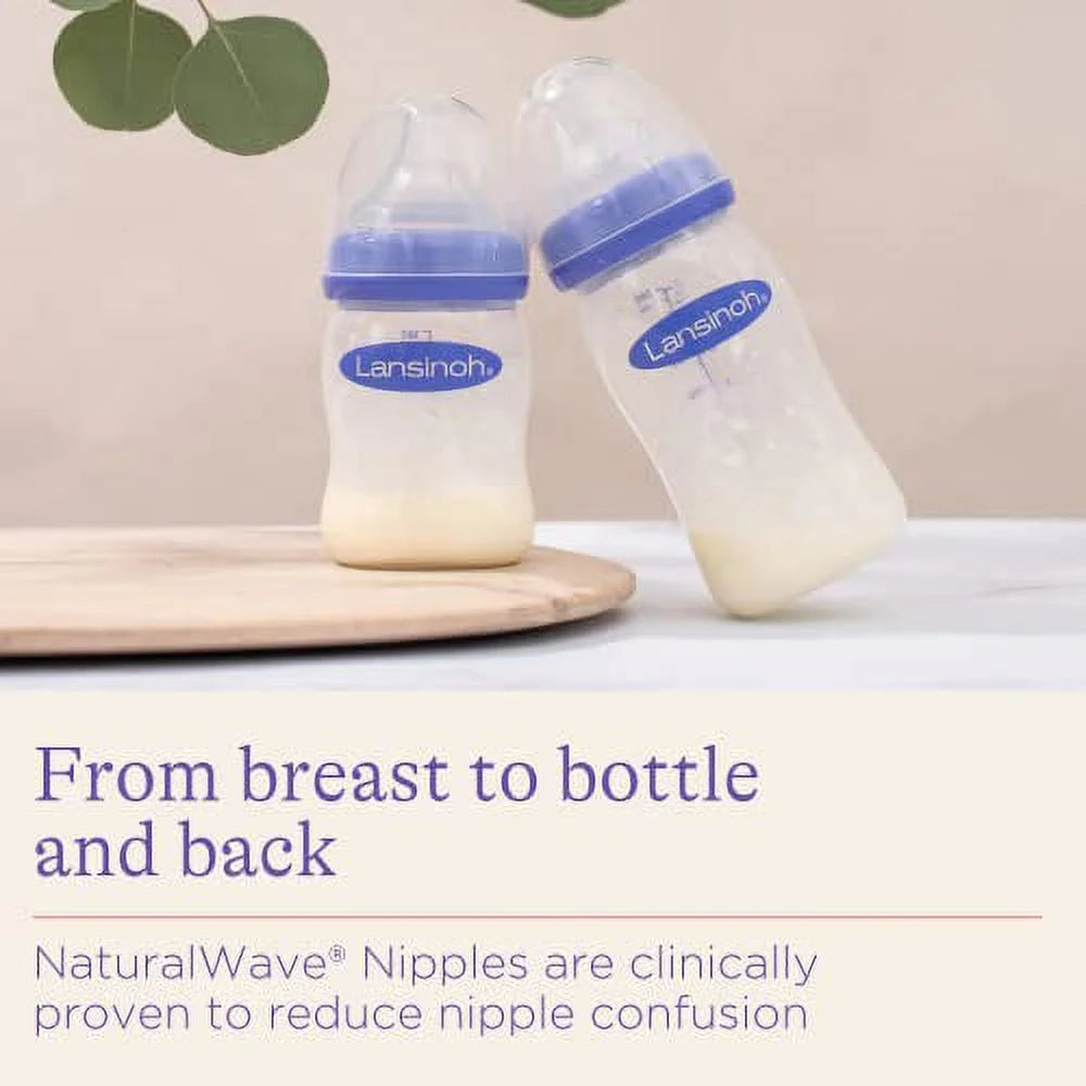 8 Ounces Baby Bottles with 3 Medium Flow Nipples C519006