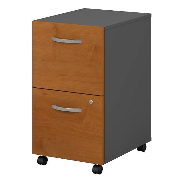 2 Drawer Mobile File Cabinet Natural Cherry/Graphite Gray C109211