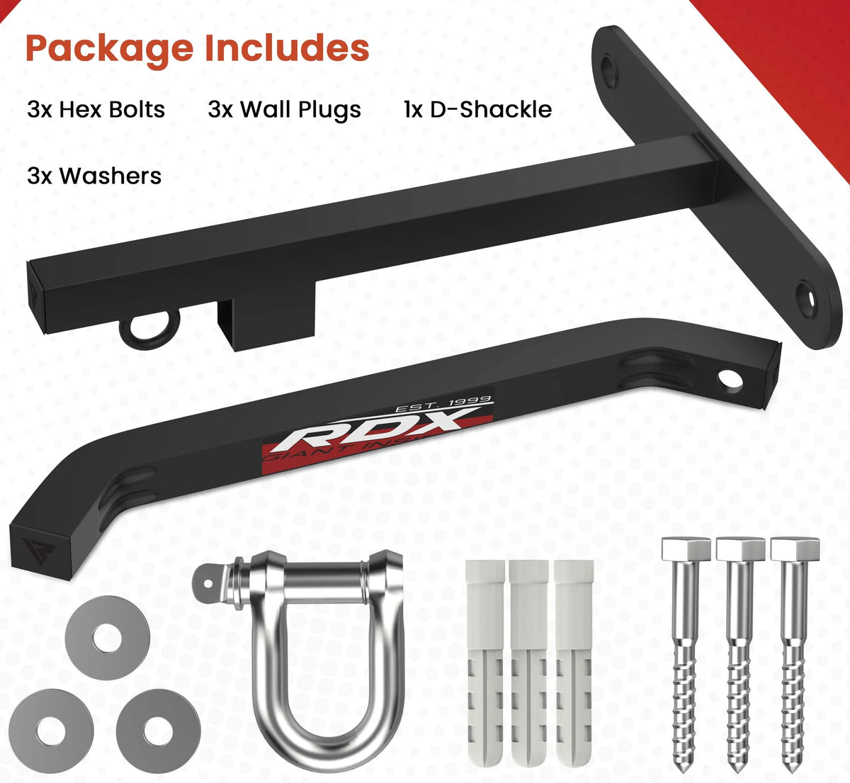 Black Iron Boxing Wall Bracket Hook P950