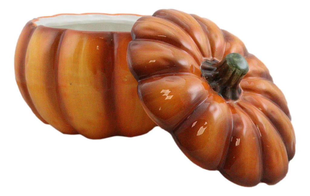 Orange Ceramic Pumpkin Soup Or Dessert Bowl Set of 6 J386816