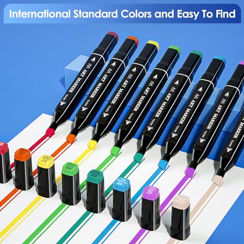 120 Colors Dual Tip Alcohol Based Art Markers Set with Case K841