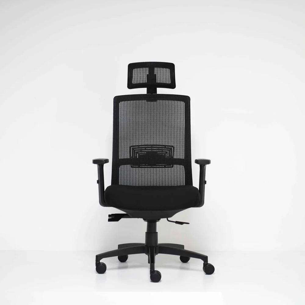 Black Mesh Task Chair with Headrest G8331