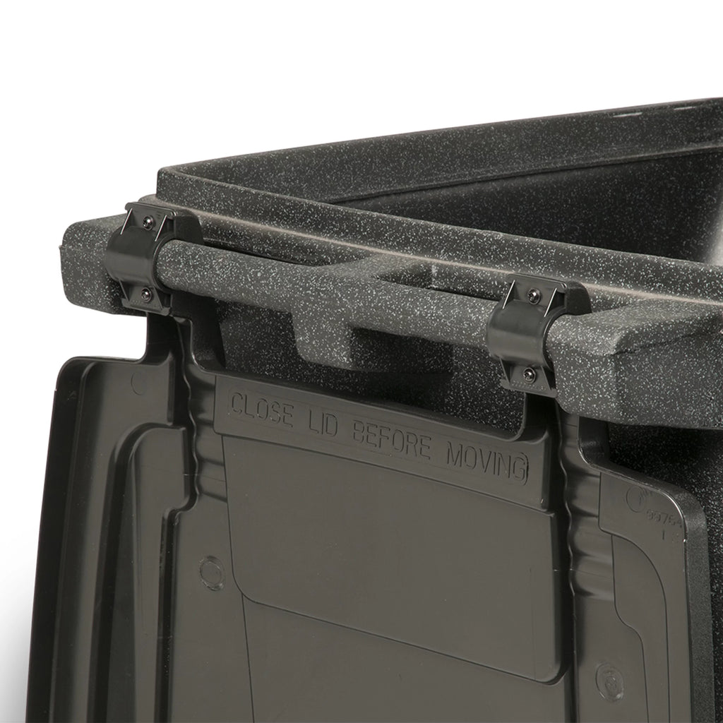 64 Gal. Trash Can with Quiet Wheels and Lid P201728