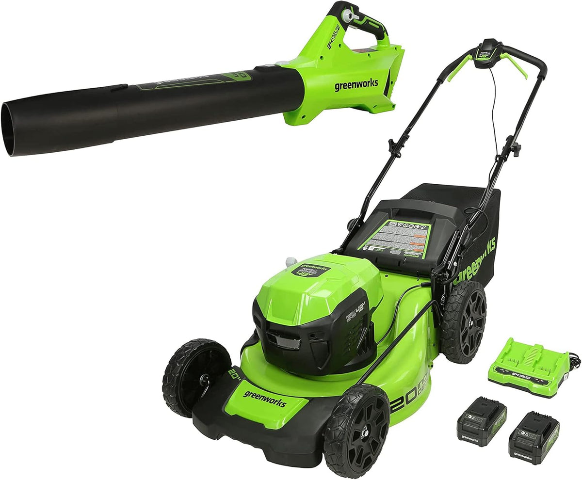 20" Brushless Cordless Push Lawn Mower with 4.0Ah Batteries and Charger R80559