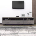 Light Gray Solid Wood Pine TV Stand J724