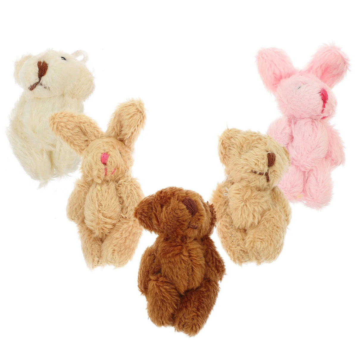 5pcs Miniature Plush Doll Figurines F671513
