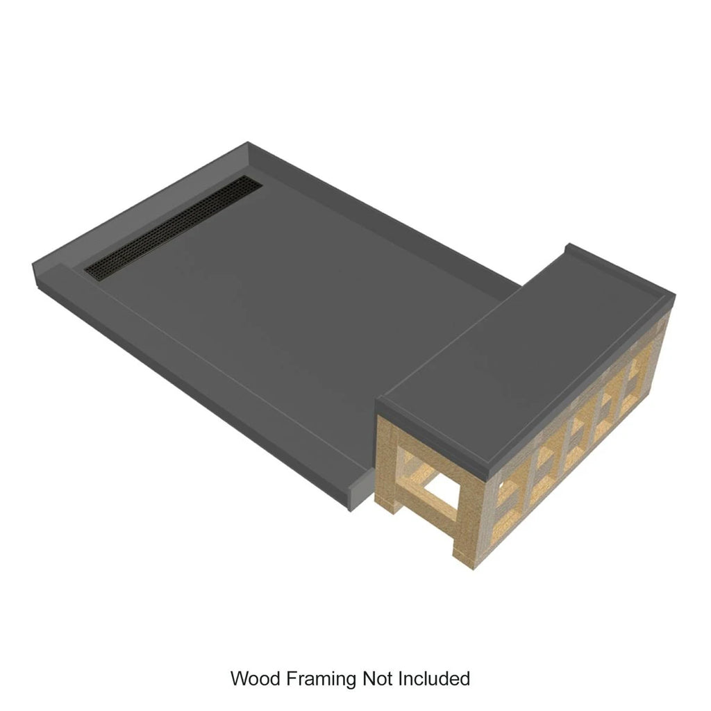 Rectangular Shower Base with Left Drain Oil Rubbed Bronze B595345