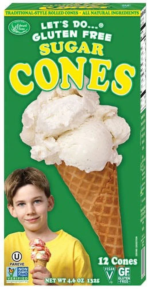 Gluten Free Sugar Cones, 4.6 Oz, 12 Ct V3734
