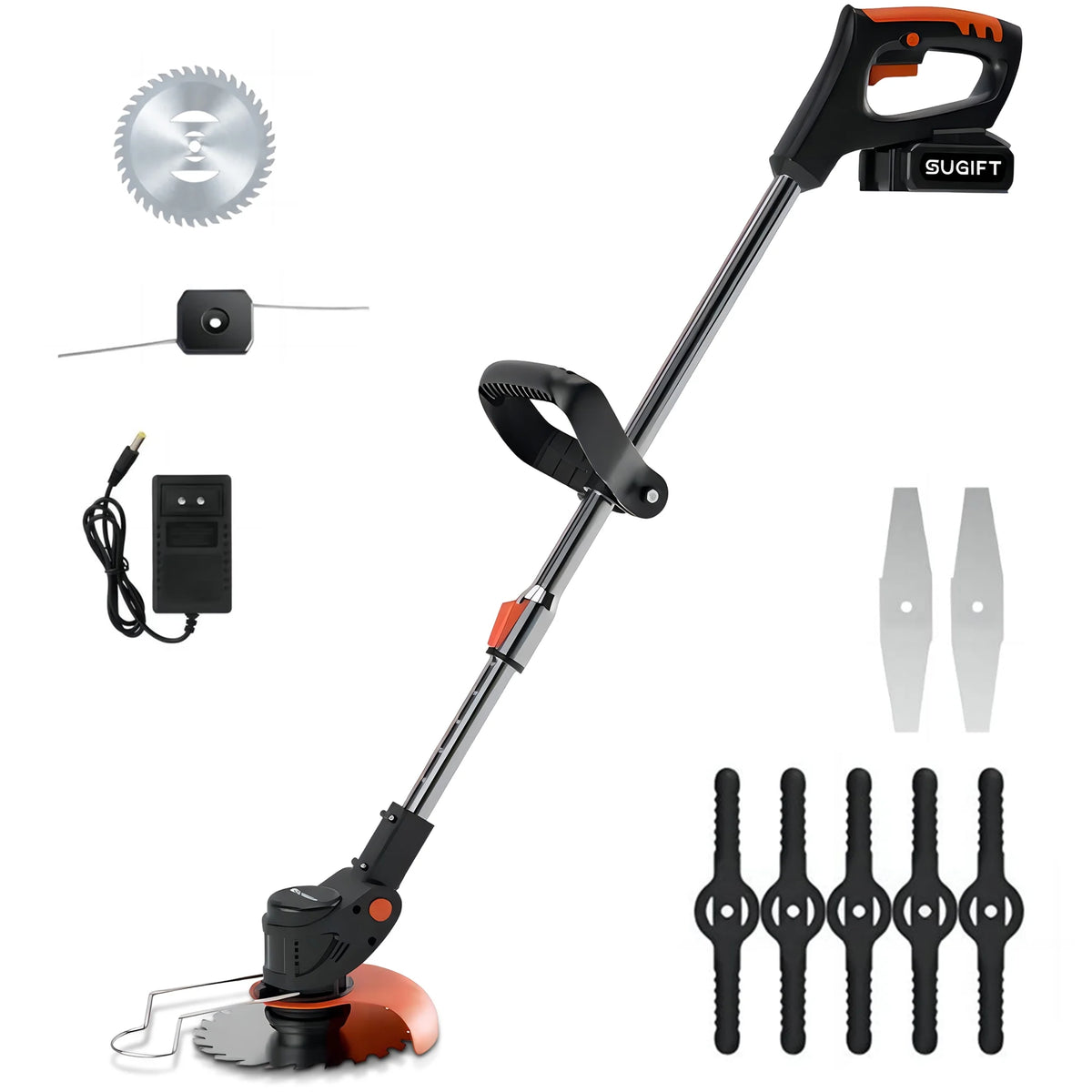 Cordless String Trimmer & Edger with Battery and Charger U127979