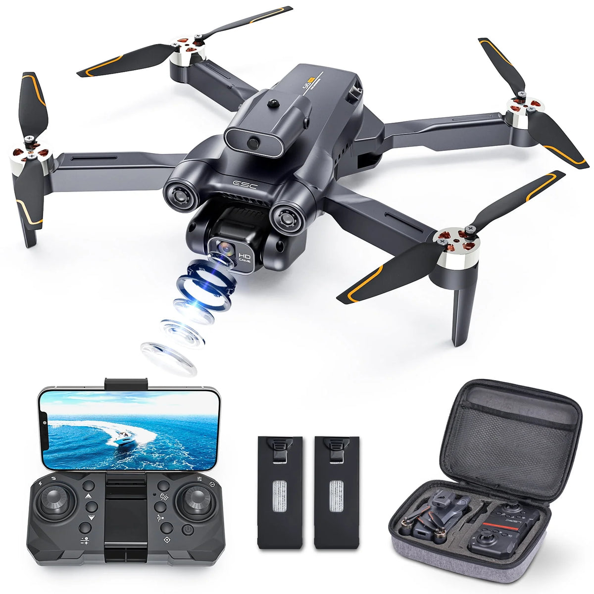 4K Camera Drone with Brushless Motor and Carrying Case A22029