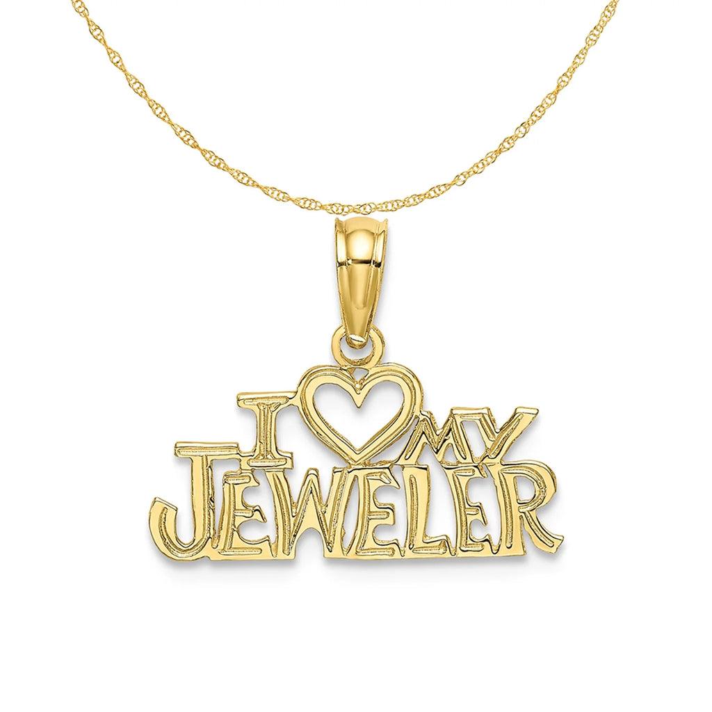 10K Yellow Gold Pendant Charm with 14K Yellow Gold Rope Chain Necklace 16'' X587