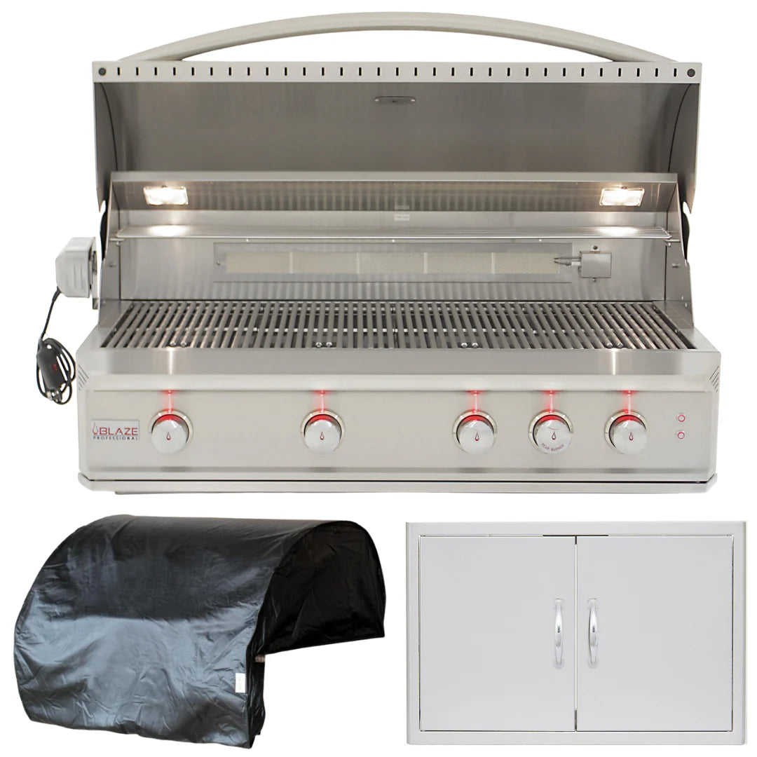 44 in. Propane Gas Grill 3 Piece Package R479