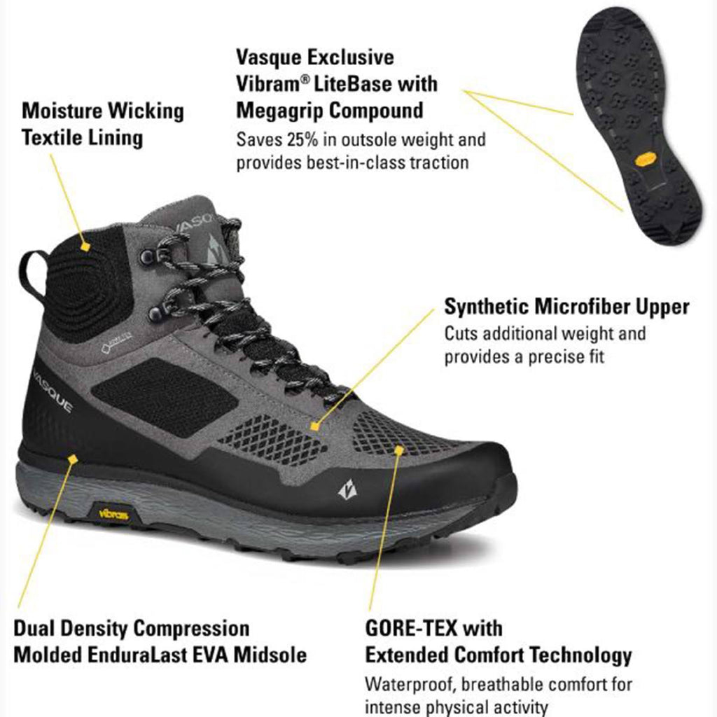 Gargoyle Jet Black Hiking Boots C8192
