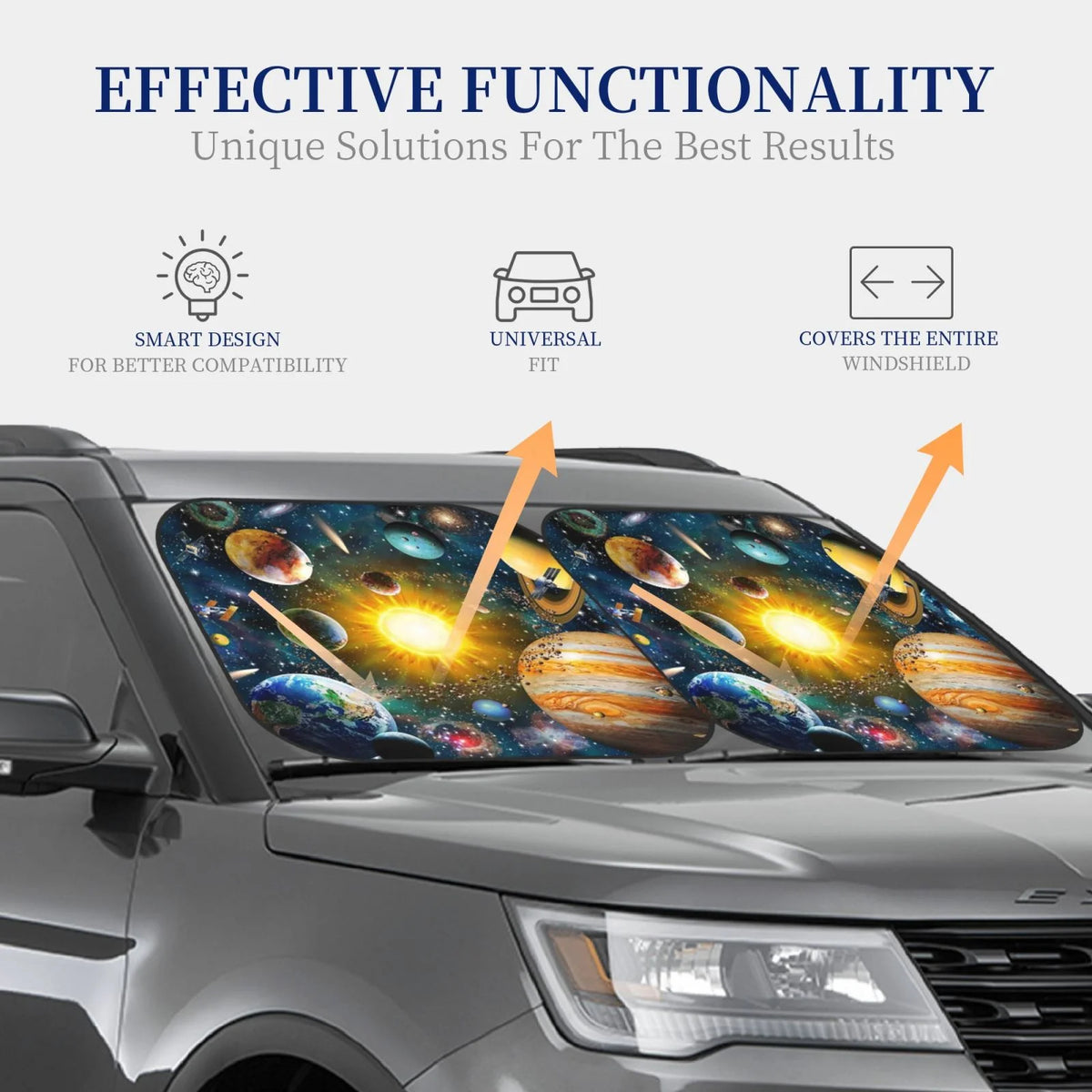 Small Foldable Car Windshield Sun Shade 2-Piece M63506
