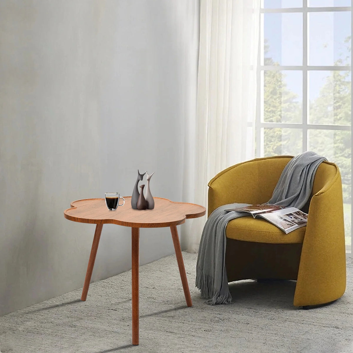 23.6" Flower Shape Coffee Table Z67786